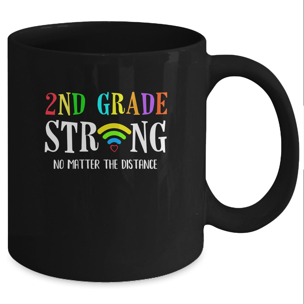 2nd Grade Strong No Matter Distance Virtual Learning Mug Coffee Mug | Teecentury.com