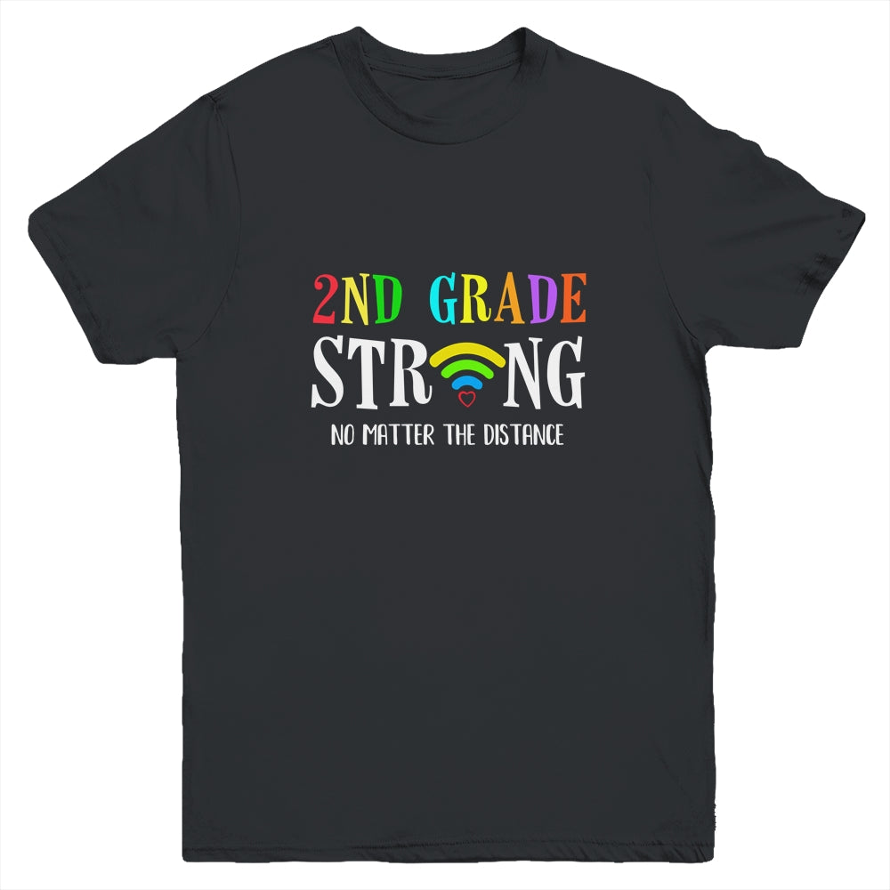 2nd Grade Strong No Matter Distance Virtual Learning Youth Youth Shirt | Teecentury.com