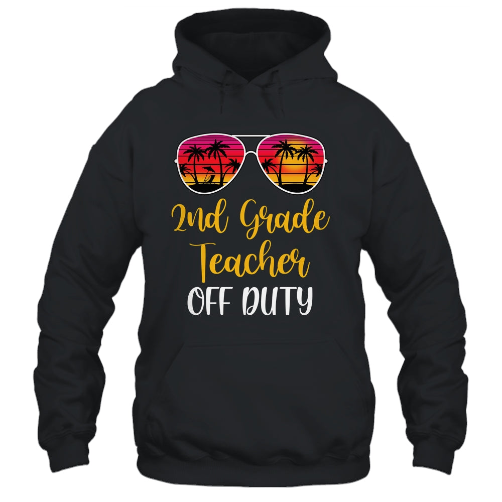 2nd Grade Teacher Off Duty Sunglasses Beach Sunset T-Shirt & Tank Top | Teecentury.com