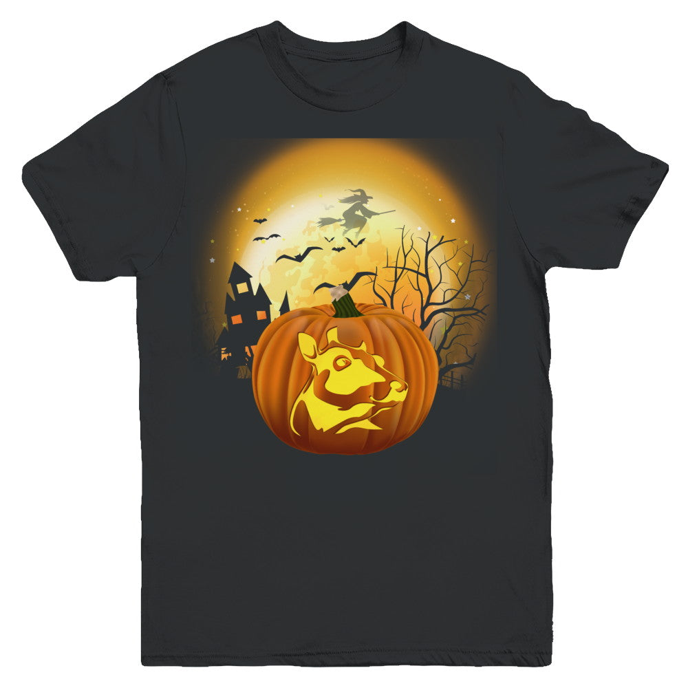 Pumpkin Cow Halloween Human Costume Youth Youth Shirt | Teecentury.com