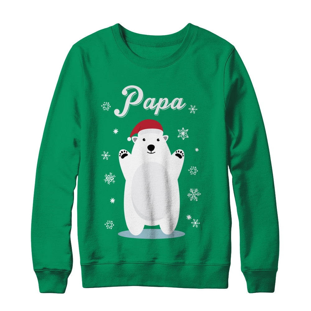 Papa Bear Christmas Santa Pajamas T-Shirt & Sweatshirt | Teecentury.com