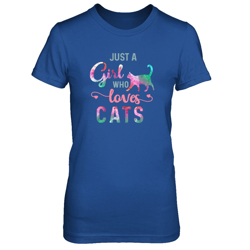 Just A Girl Who Loves Cats Cat Lover T-Shirt & Tank Top | Teecentury.com