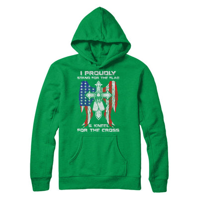 Veteran I Proudly Stand For The Flag Kneel For The Cross T-Shirt & Hoodie | Teecentury.com