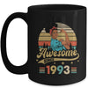 30 Year Old Awesome Since 1993 30th Birthday Black Women Mug | teecentury