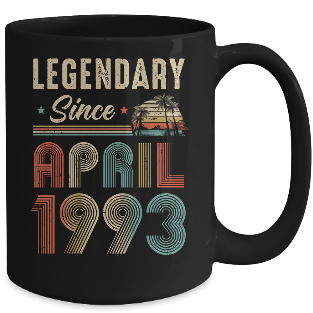 30 Years Old Legendary Since April 1993 30th Birthday Mug | teecentury