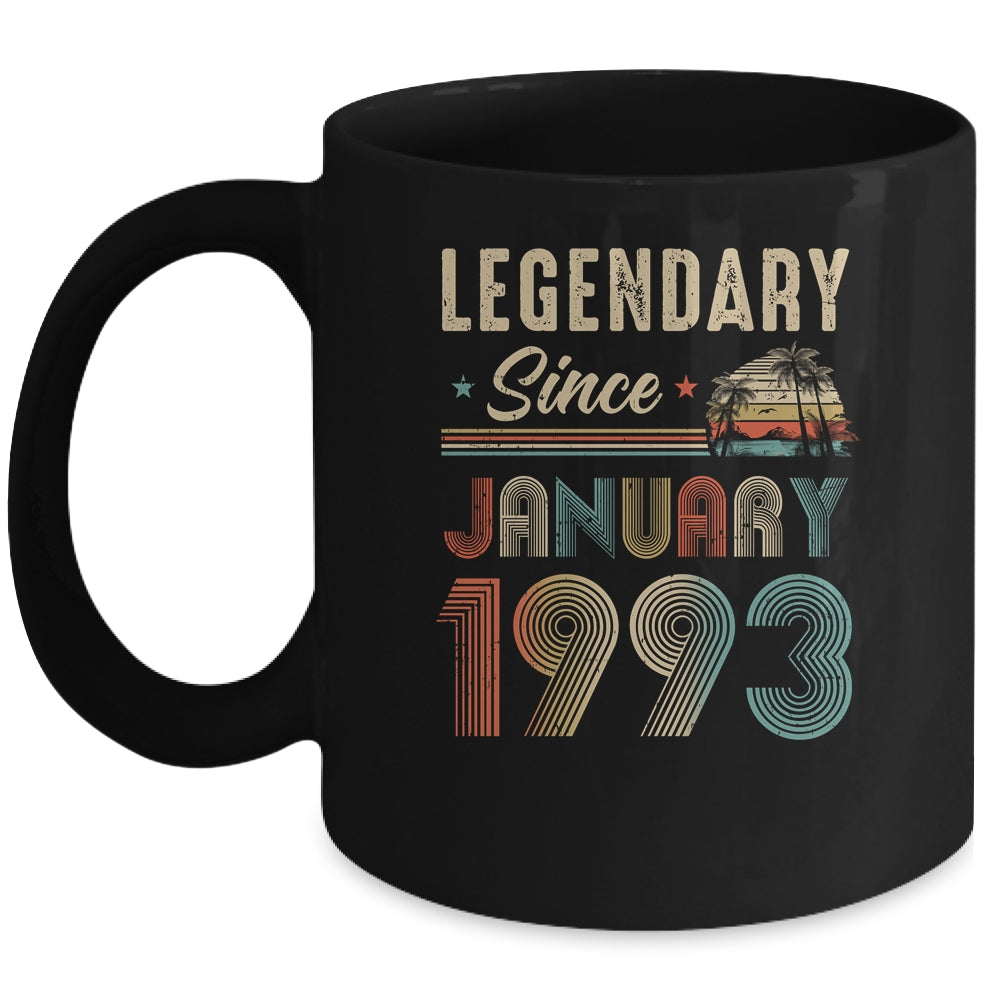 30 Years Old Legendary Since January 1993 30th Birthday Mug | teecentury