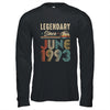 30 Years Old Legendary Since June 1993 30th Birthday Shirt & Hoodie | teecentury