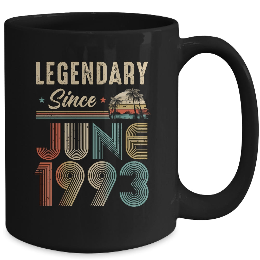 30 Years Old Legendary Since June 1993 30th Birthday Mug | teecentury
