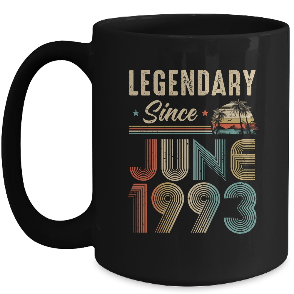 30 Years Old Legendary Since June 1993 30th Birthday Mug | teecentury