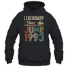 30 Years Old Legendary Since June 1993 30th Birthday Shirt & Hoodie | teecentury