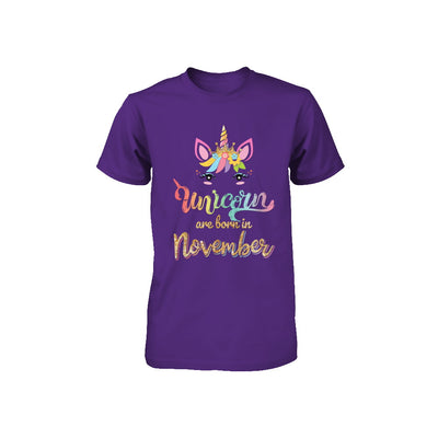 Cute Unicorns Are Born In November Birthday Gift Youth Youth Shirt | Teecentury.com