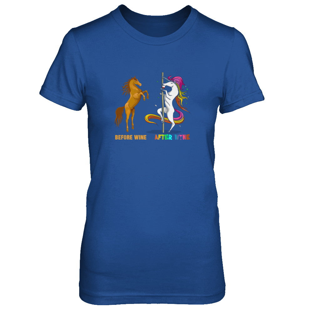 Before Wine After Wine Unicorn T-Shirt & Tank Top | Teecentury.com