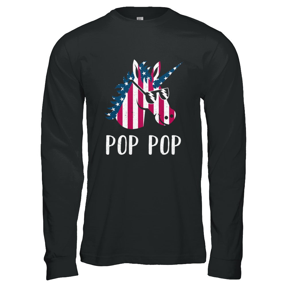 Patriotic Pop Pop Unicorn Americorn 4Th Of July T-Shirt & Hoodie | Teecentury.com