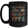 30th Birthday 30 Years Old Legendary Since August 1992 Mug Coffee Mug | Teecentury.com