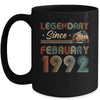 30th Birthday 30 Years Old Legendary Since February 1992 Mug Coffee Mug | Teecentury.com