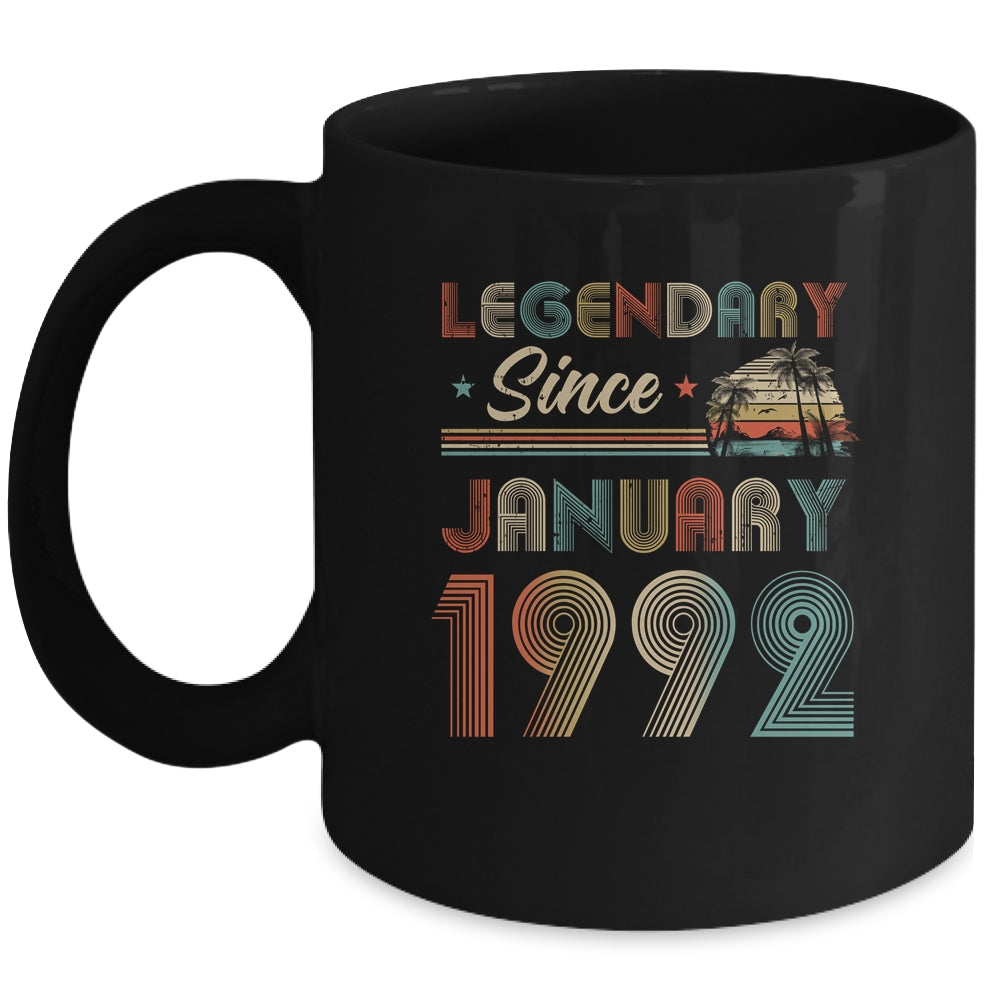 30th Birthday 30 Years Old Legendary Since January 1992 Mug Coffee Mug | Teecentury.com