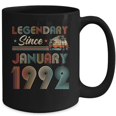 30th Birthday 30 Years Old Legendary Since January 1992 Mug Coffee Mug | Teecentury.com