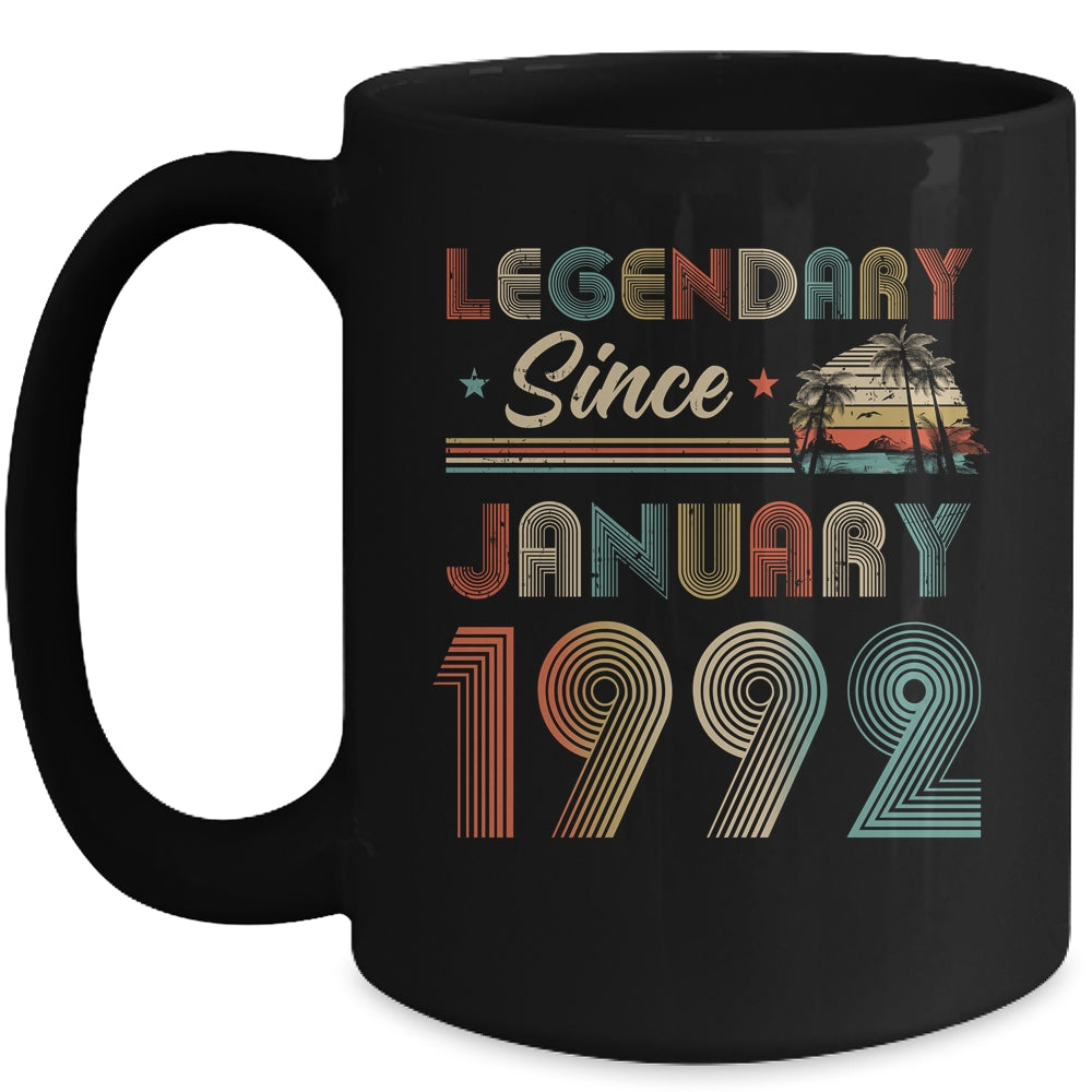 30th Birthday 30 Years Old Legendary Since January 1992 Mug Coffee Mug | Teecentury.com