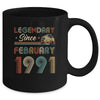 31th Birthday Gift 31 Years Old Legendary Since February 1991 Mug Coffee Mug | Teecentury.com