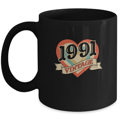 31th Birthday Gifts Classic Retro Heart Vintage 1991 Mug Coffee Mug | Teecentury.com