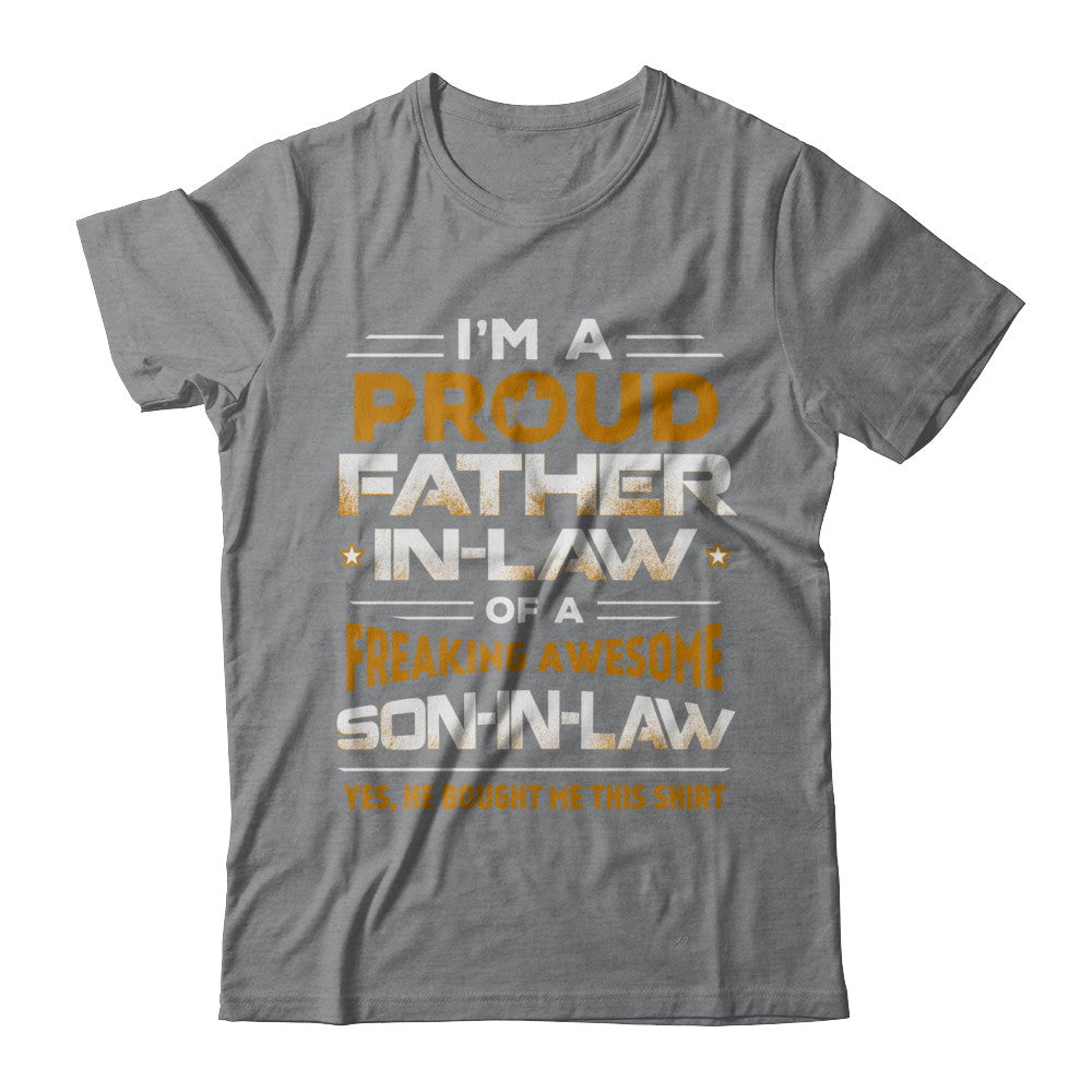 Proud Father-In-Law Freaking Awesome Son-In-Law T-Shirt & Hoodie | Teecentury.com