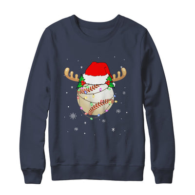 Santa Hat Baseball Reindeer Christmas Gifts T-Shirt & Sweatshirt | Teecentury.com