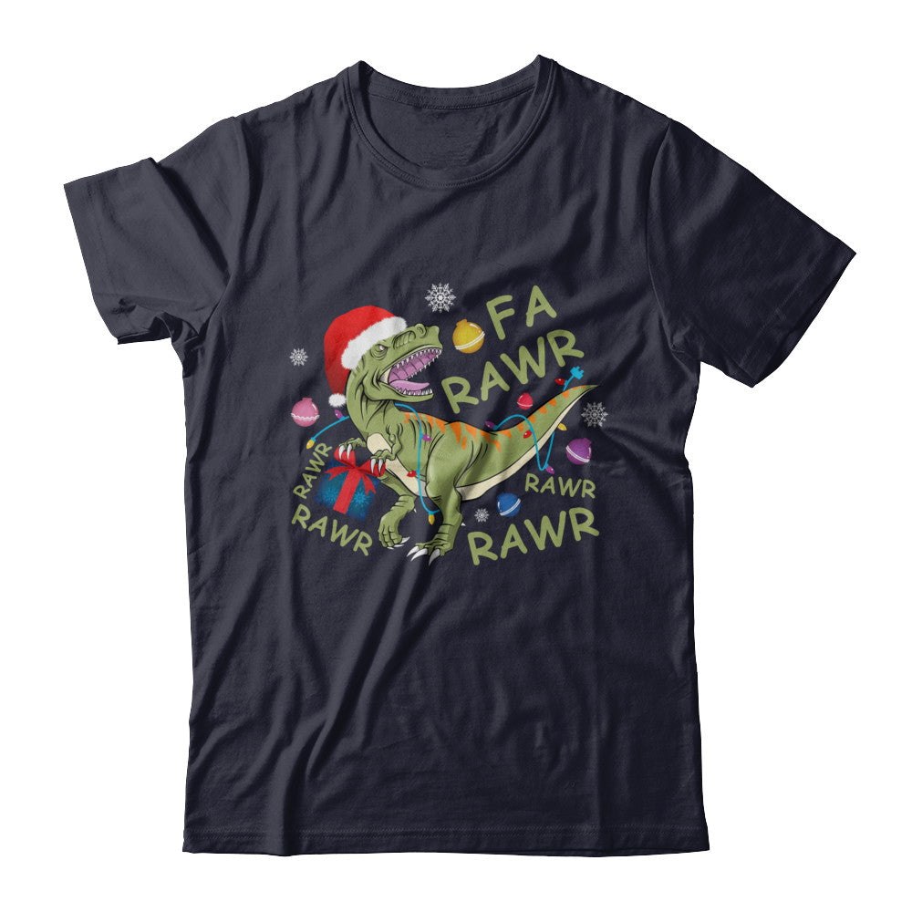 Christmas Funny Dinosaur T-Rex Claus Fa Rawr Rawr T-Shirt & Hoodie | Teecentury.com