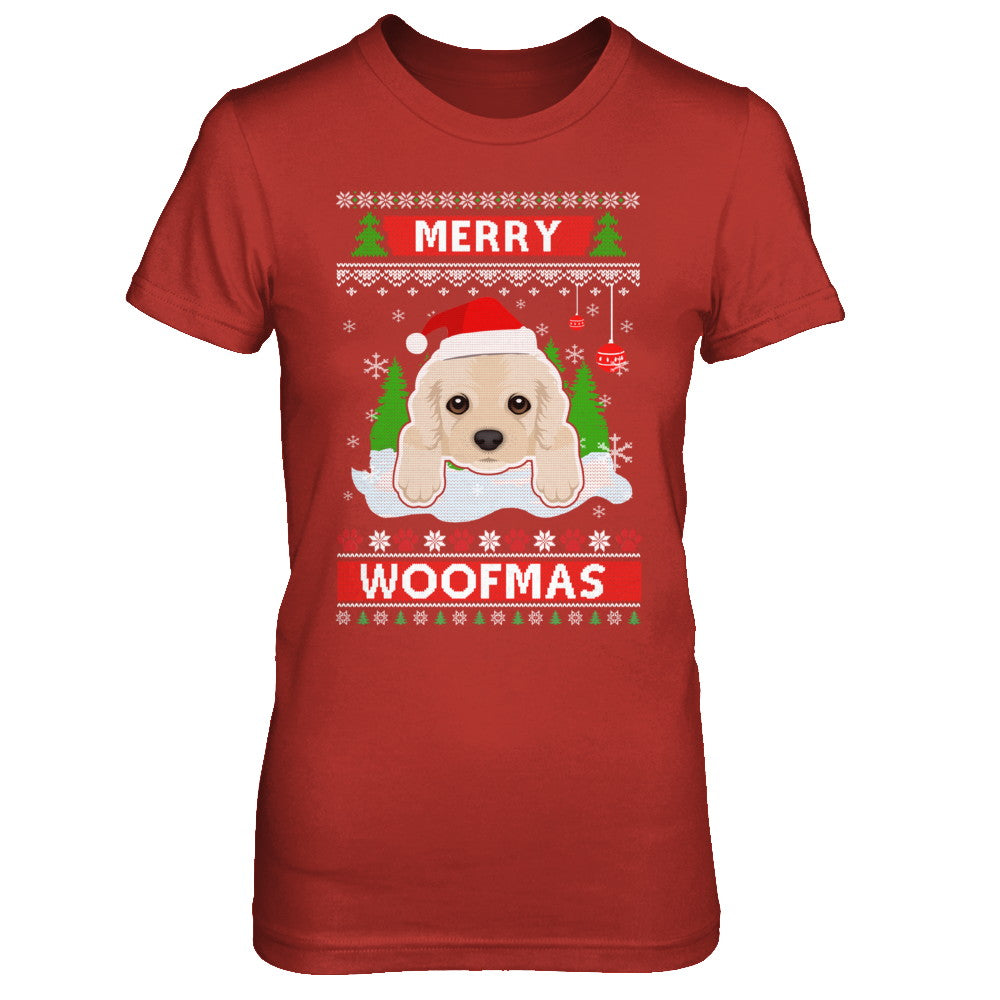 Golden Retriever Merry Woofmas Ugly Christmas Sweater T-Shirt & Sweatshirt | Teecentury.com