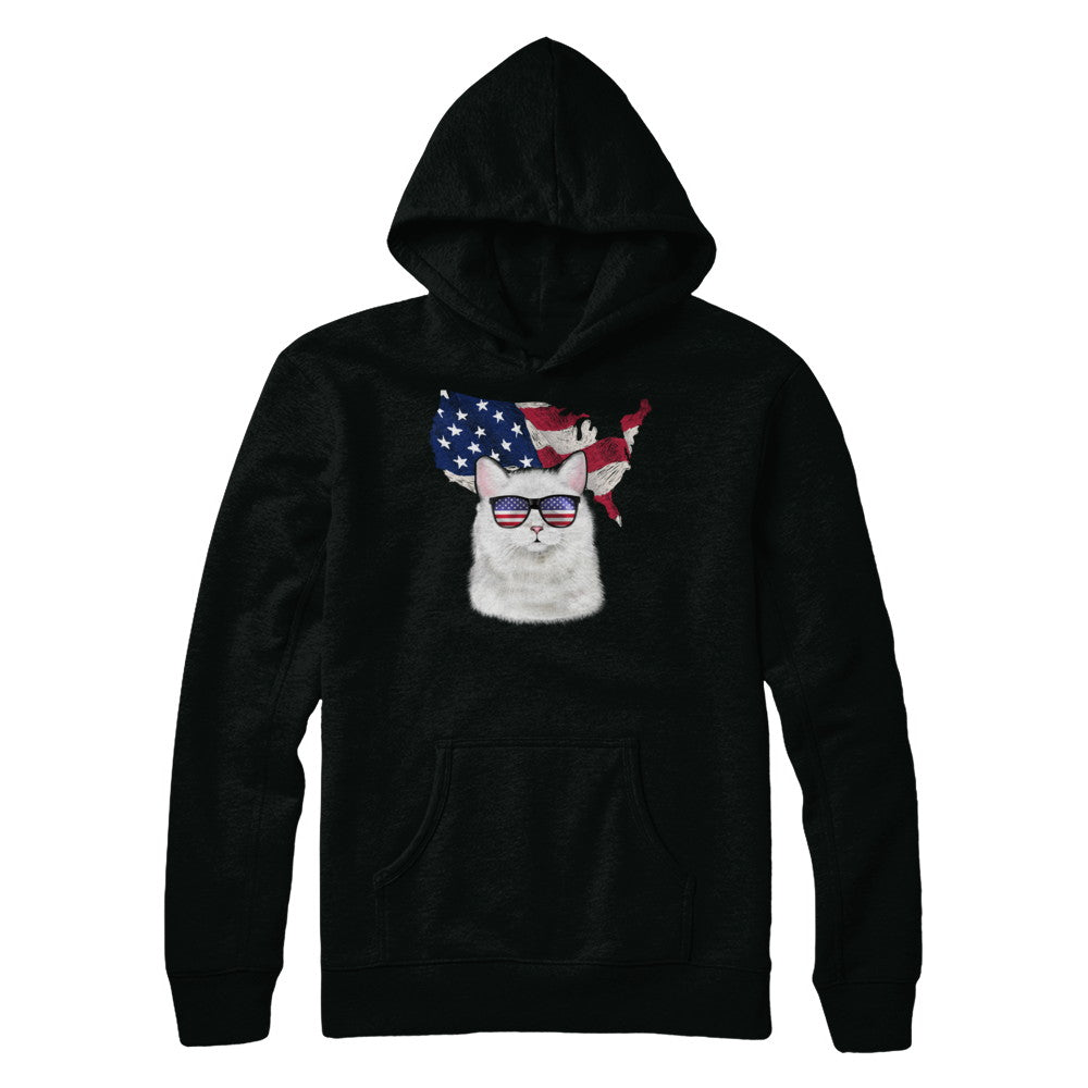 Funny Patriot Cat 4Th Of July American Flag T-Shirt & Hoodie | Teecentury.com