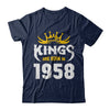 Kings Are Born In 1958 Birthday Gift T-Shirt & Hoodie | Teecentury.com