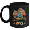 31 Year Old Awesome Since 1992 31st Birthday Black Women Mug | teecentury