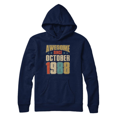 Vintage Retro Awesome Since October 1988 34th Birthday T-Shirt & Hoodie | Teecentury.com