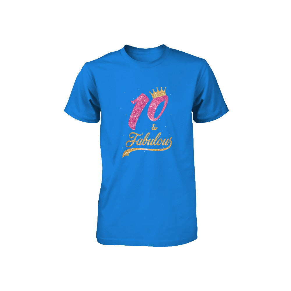 10Th And Fabulous Ten Birthday Youth Youth Shirt | Teecentury.com