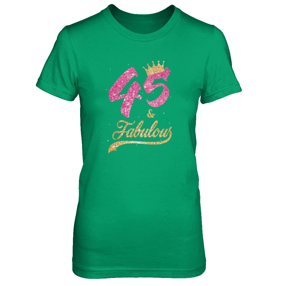 45 And Fabulous 1977 45th Birthday Gift T-Shirt & Tank Top | Teecentury.com