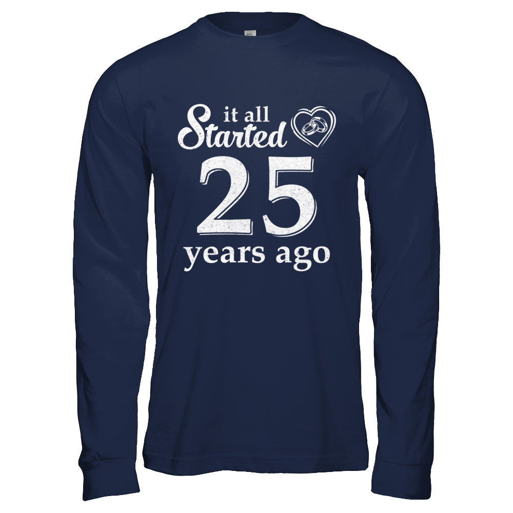 25Th Wedding Anniversary Married Couples 1997 Husband Wife T-Shirt & Hoodie | Teecentury.com