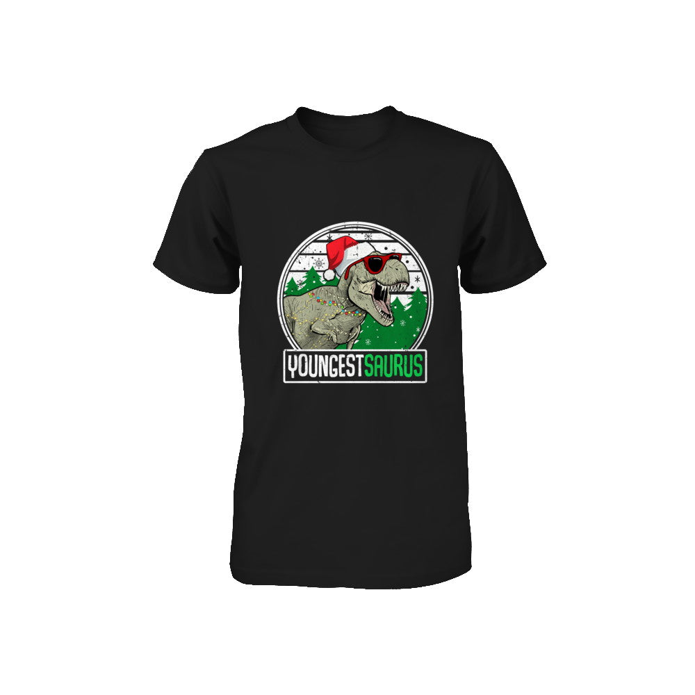 Youngestsaurus Youngest Dinosaur T-Rex Family Christmas Youth Youth Shirt | Teecentury.com