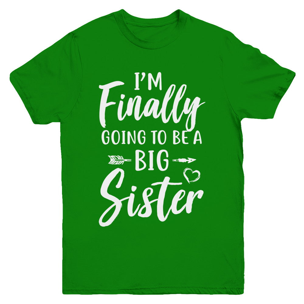 Cute I Am Finally Going To Be A Big Sister Youth Youth Shirt | Teecentury.com