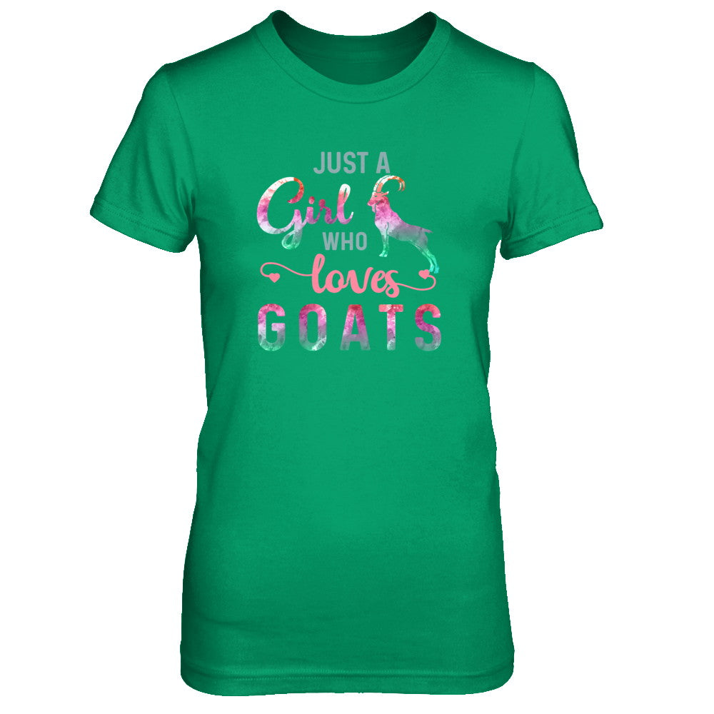 Just A Girl Who Loves Goats Goat Lover T-Shirt & Tank Top | Teecentury.com