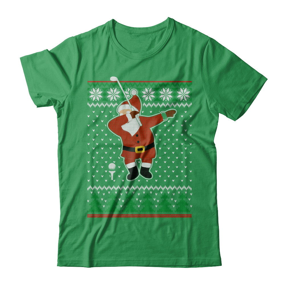 Dabbing Santa Golf Ugly Sweater Christmas T-Shirt & Sweatshirt | Teecentury.com