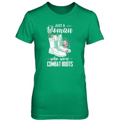 Just A Woman Who Wore Combat Boots Veteran T-Shirt & Tank Top | Teecentury.com