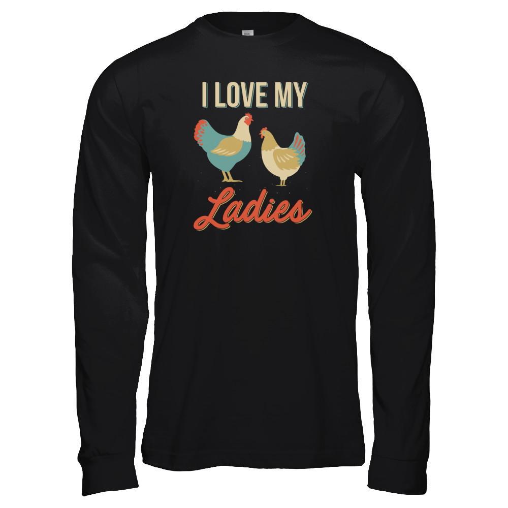 Vintage Retro I Love My Ladies Funny Chicken Farmer T-Shirt & Tank Top | Teecentury.com