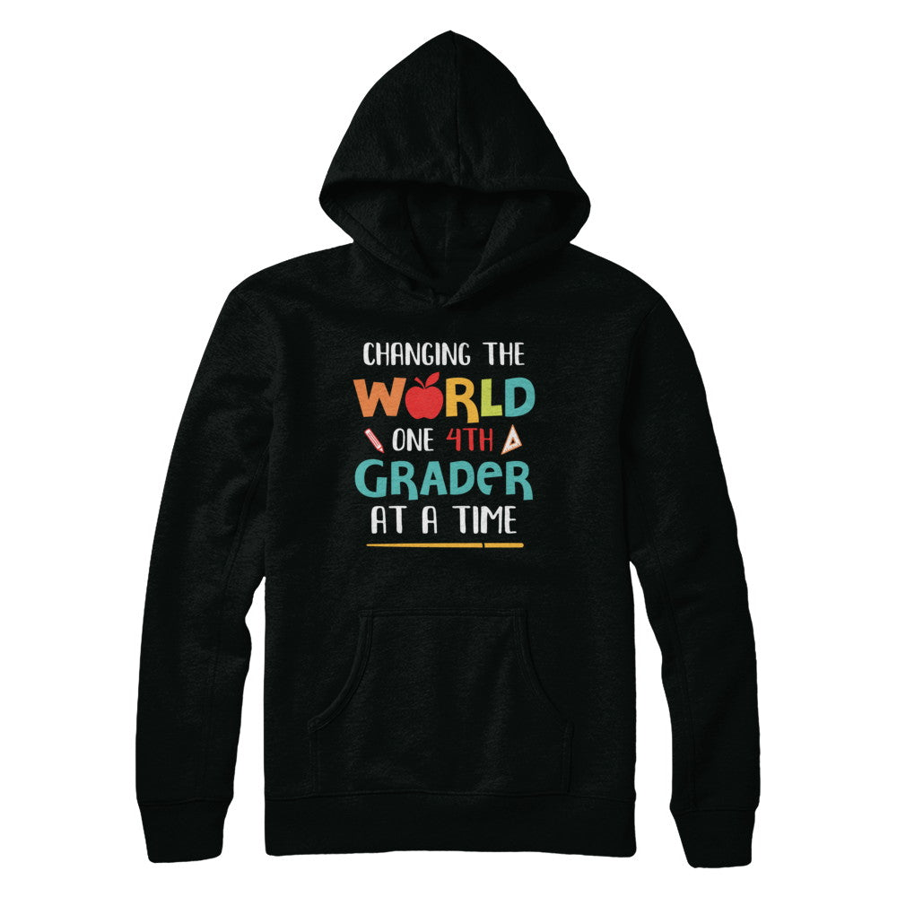 Changing The World One 4th Grader Back To School Teacher T-Shirt & Hoodie | Teecentury.com