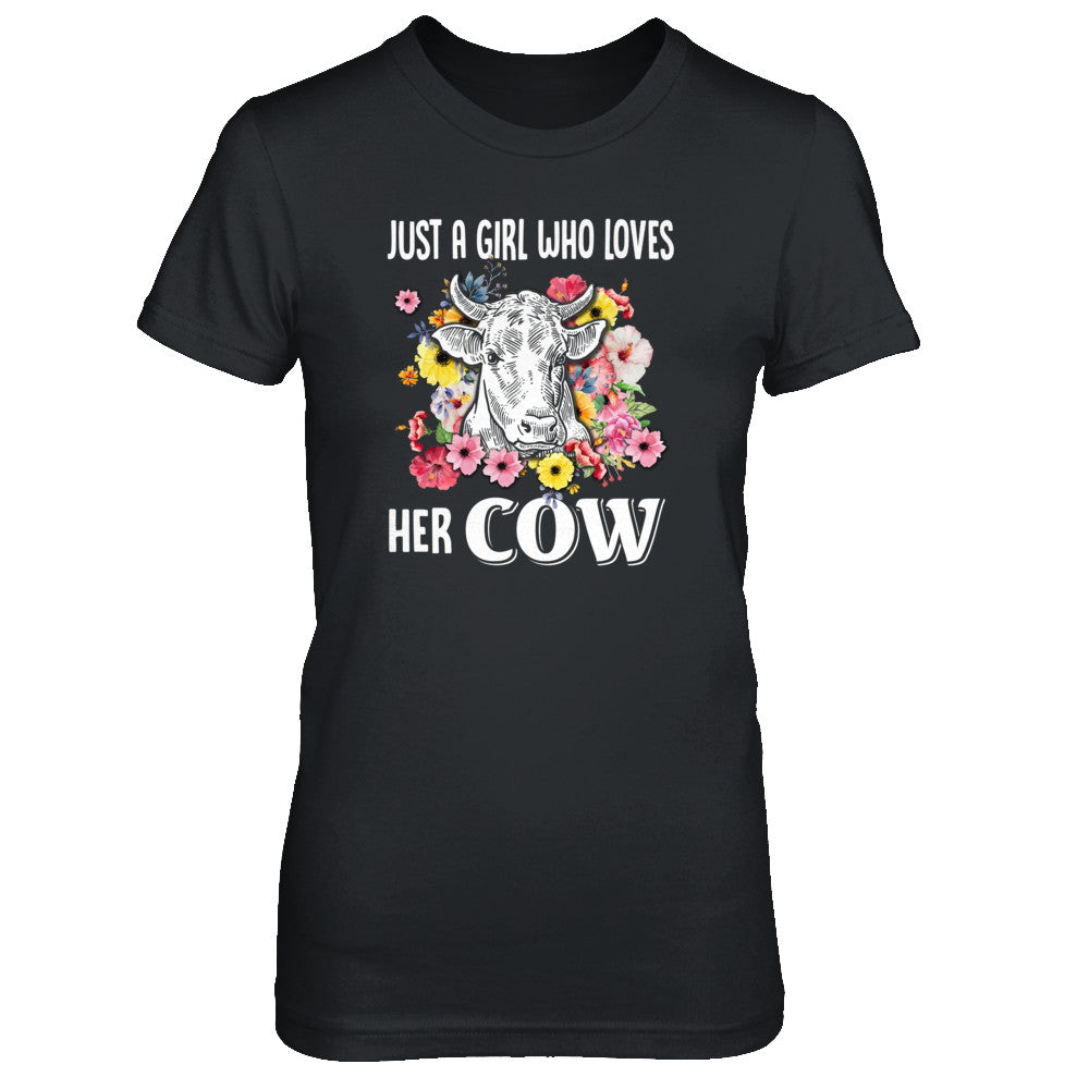 Just A Girl Who Loves Her Cow T-Shirt & Tank Top | Teecentury.com