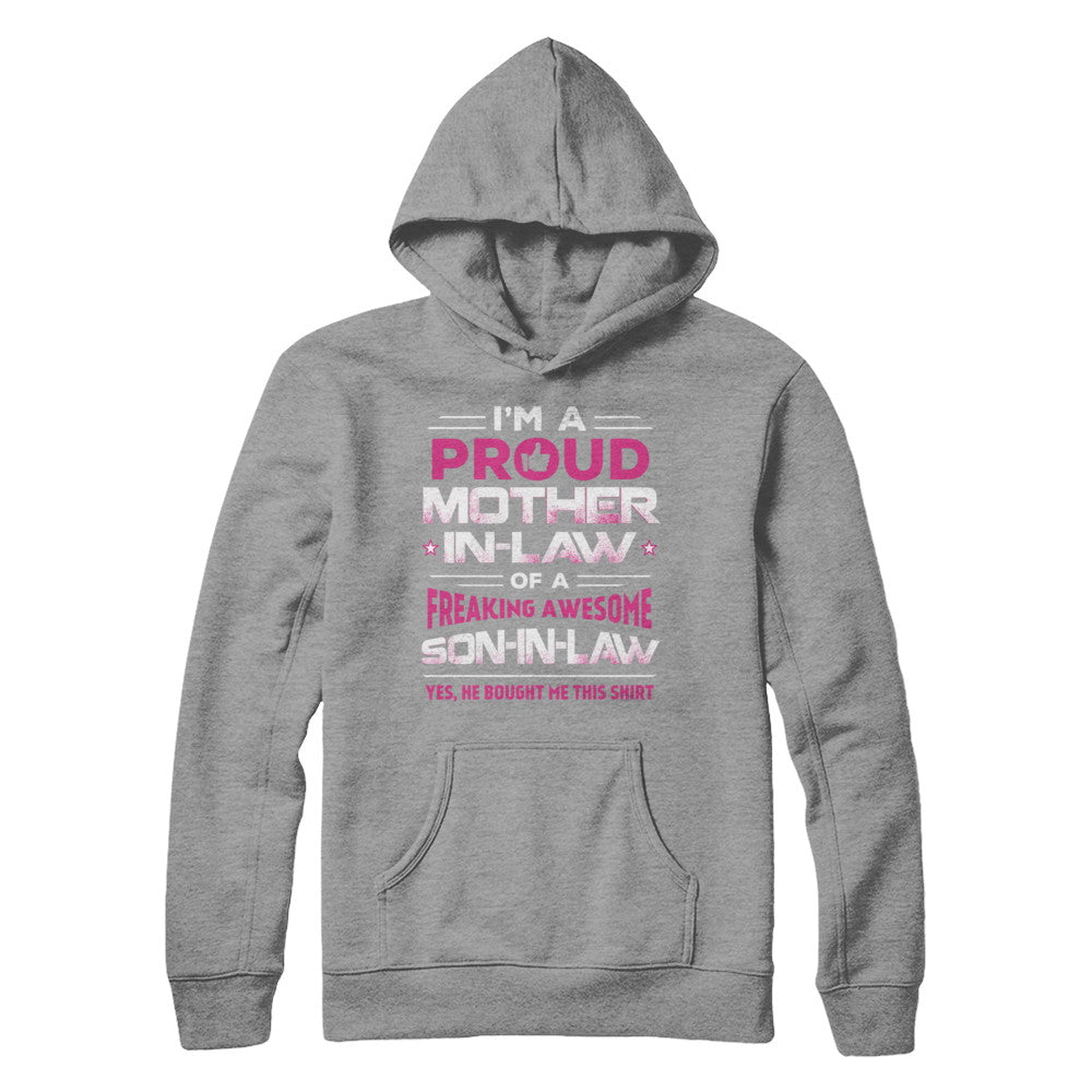 Proud Mother-In-Law Freaking Awesome Son-In-Law T-Shirt & Hoodie | Teecentury.com