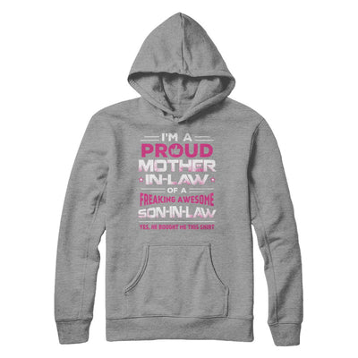 Proud Mother-In-Law Freaking Awesome Son-In-Law T-Shirt & Hoodie | Teecentury.com