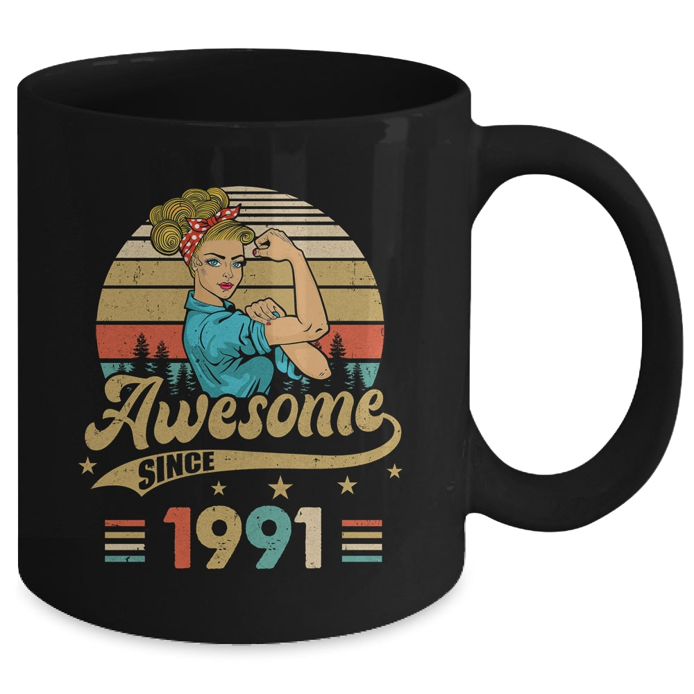 32 Year Old Awesome Since 1991 32nd Birthday Women Mug | teecentury