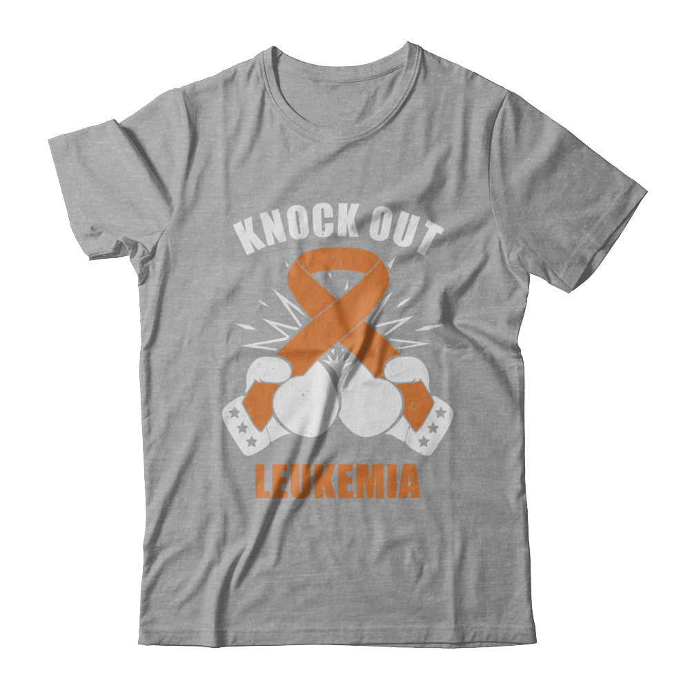 Boxing knock out Leukemia Awareness Support T-Shirt & Hoodie | Teecentury.com