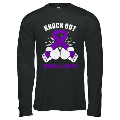 Boxing Knock Out Crohn's Colitis Awareness Support T-Shirt & Hoodie | Teecentury.com