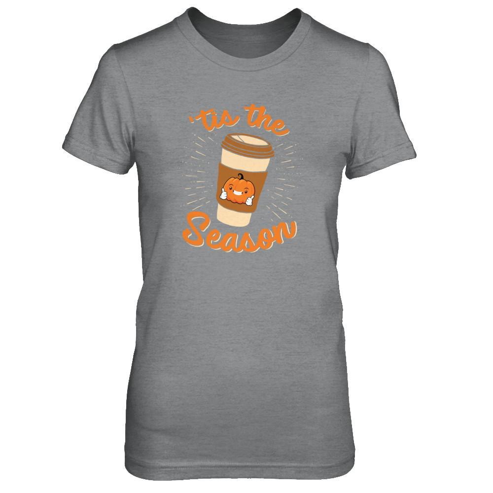 Autumn Fall Pumpkin Spice Coffee Tis The Season Mom T-Shirt & Tank Top | Teecentury.com