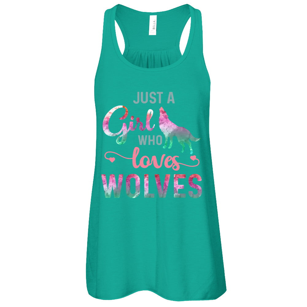 Just A Girl Who Loves Wolves Wolf Lover T-Shirt & Tank Top | Teecentury.com